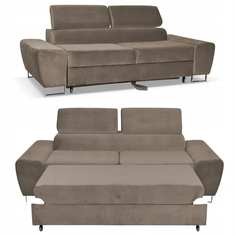 Sofa Bosso braun Samtoptik Ausführung K.2 Bosso New Velo 204