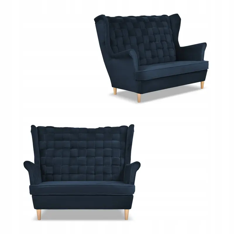 Sofa Carol dunkelblau Bonell-Federkern Ausführung S.U.2