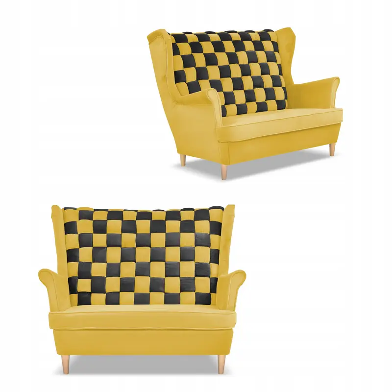 Sofa Carol Duo gelb / braun Ausführung S.U.2