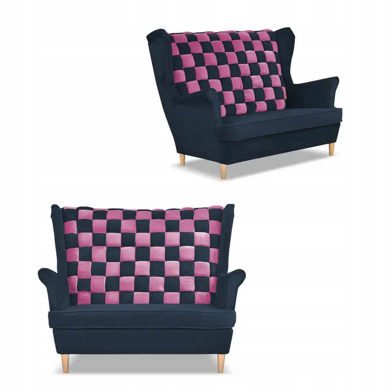 Sofa Carol Duo rosa / dunkelblau Ausführung S.U.2
