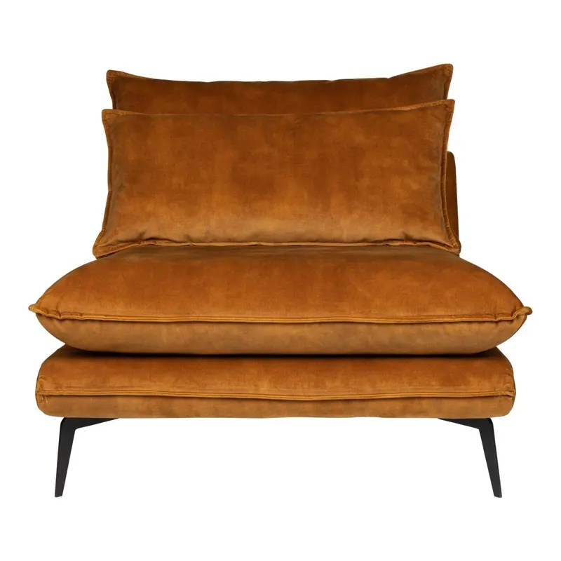 Sofa-Element aus Stoff, weiches gepolstertes Finish, rechteckige Form – Flow | PTMD