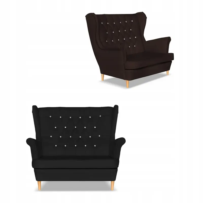 Sofa Gaja dunkel / braun Kunstleder Ausführung S.U.2