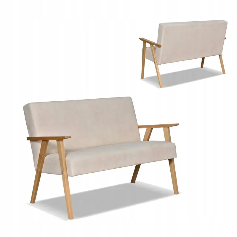 Sofa Hunter beige Samtoptik Ausführung S.2