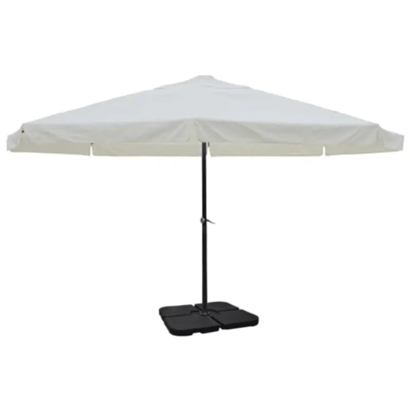 Sonnenschirm Aluminium Tragbarer Sonnenschirmständer Weiß