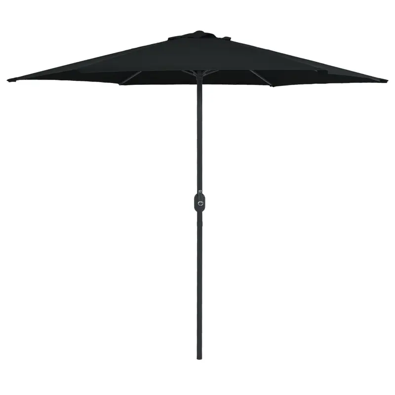 Sonnenschirm mit Aluminium-Mast 270x246 cm Schwarz