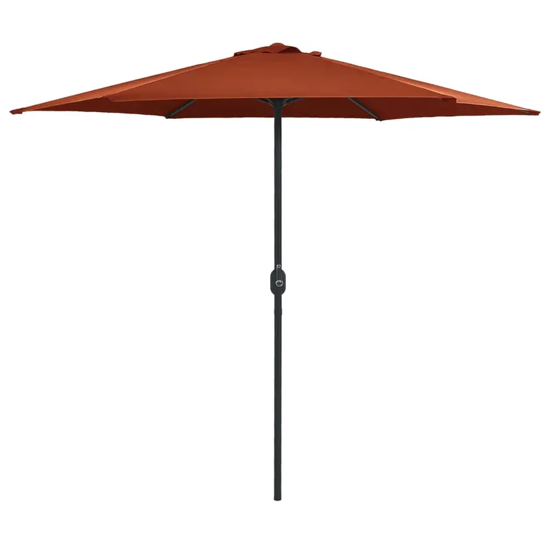 Sonnenschirm mit Aluminium-Mast 270x246 cm Terrakotta