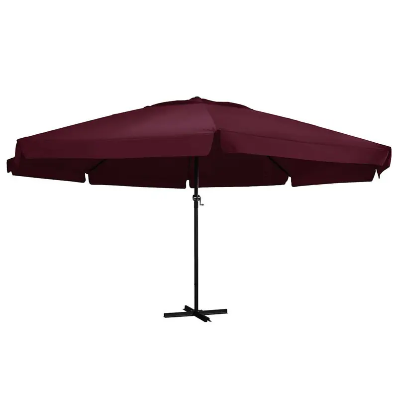 Sonnenschirm mit Aluminium-Mast 600 cm Bordeauxrot