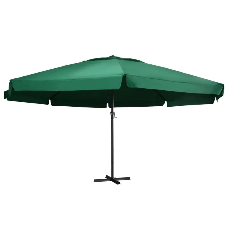 Sonnenschirm mit Aluminium-Mast 600 cm Grün