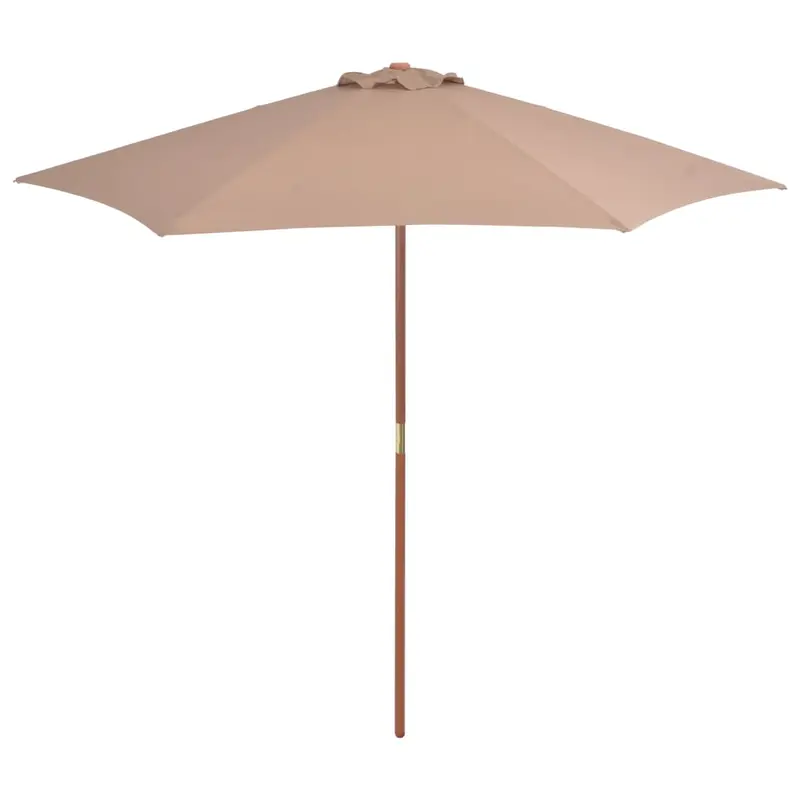 Sonnenschirm mit Holz-Mast 270 cm Taupe
