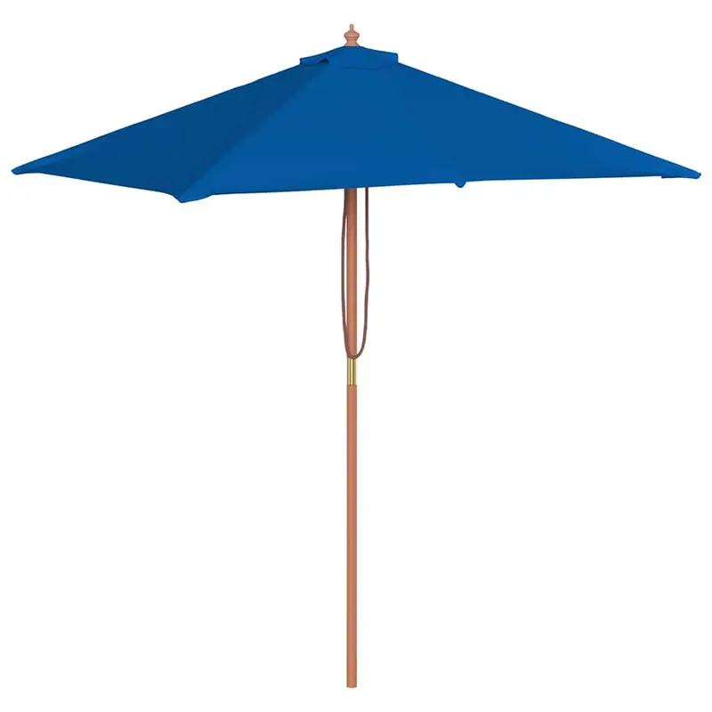 Sonnenschirm mit Holzmast Blau 150x200 cm
