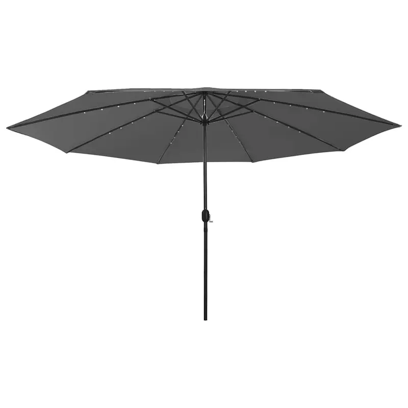 Sonnenschirm mit LED-Beleuchtung 400 cm Anthrazit