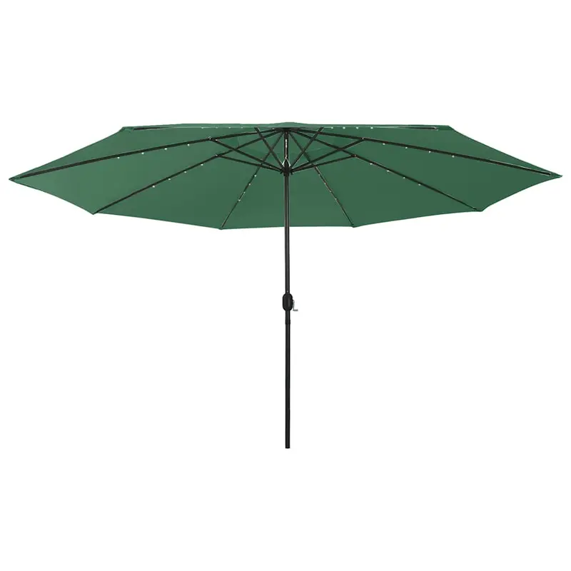 Sonnenschirm mit LED-Beleuchtung 400 cm Grün
