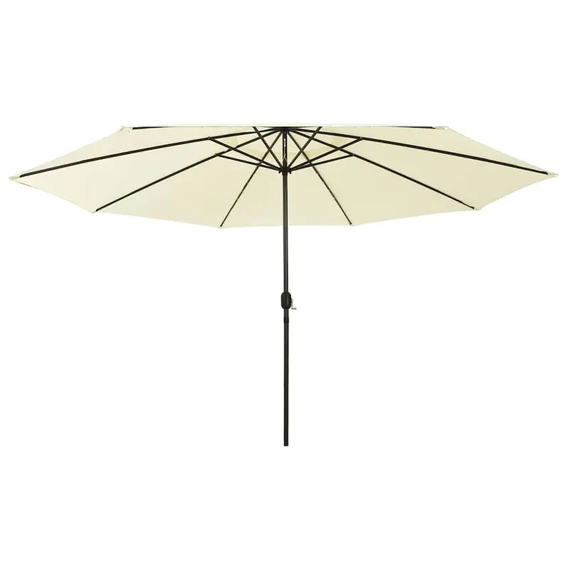 Sonnenschirm mit LED-Beleuchtung 400 cm Sandweiß