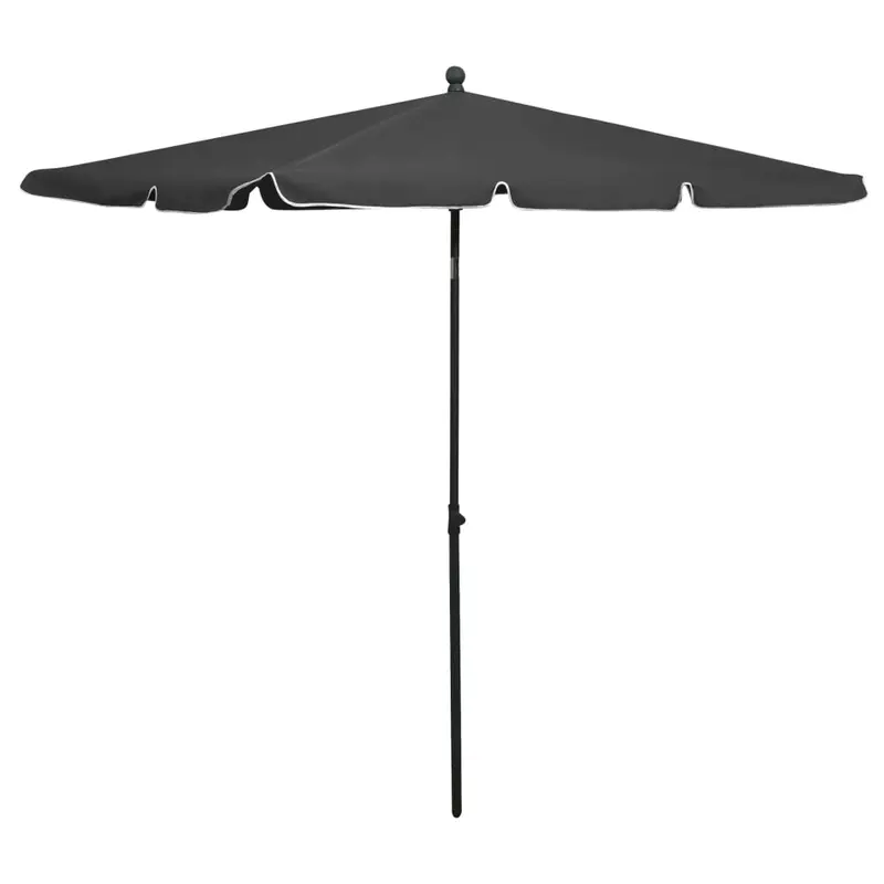 Sonnenschirm mit Mast 210x140 cm Anthrazit