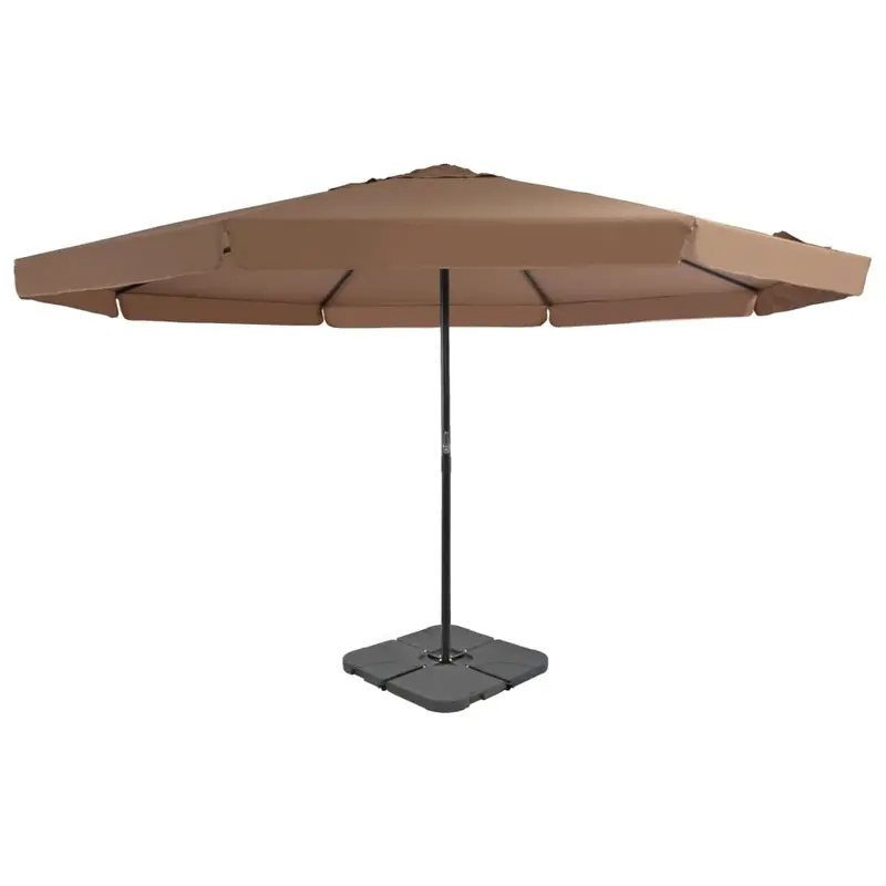 Sonnenschirm mit Tragbarem Sonnenschirmständer Taupe