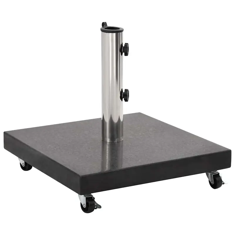 Sonnenschirmständer Granit 30 kg Quadrat Schwarz