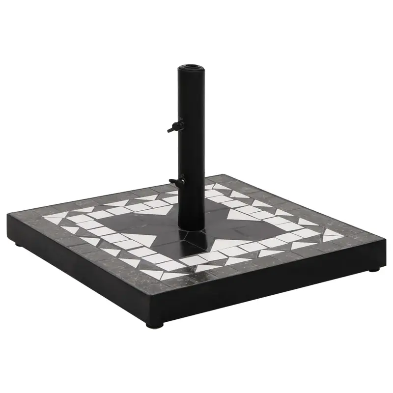 Sonnenschirmständer Schwarz und Weiß Quadratisch 12 kg