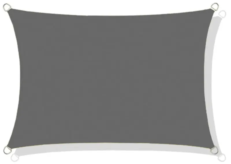 Sonnensegel wasserabweisend Ortalion 3 x 5 m grau