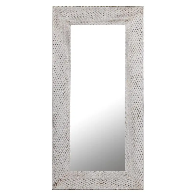 Spiegel – Modernes Design, Rechteckige Form, MDF Material, Weiß Gold – Chinasa | PTMD