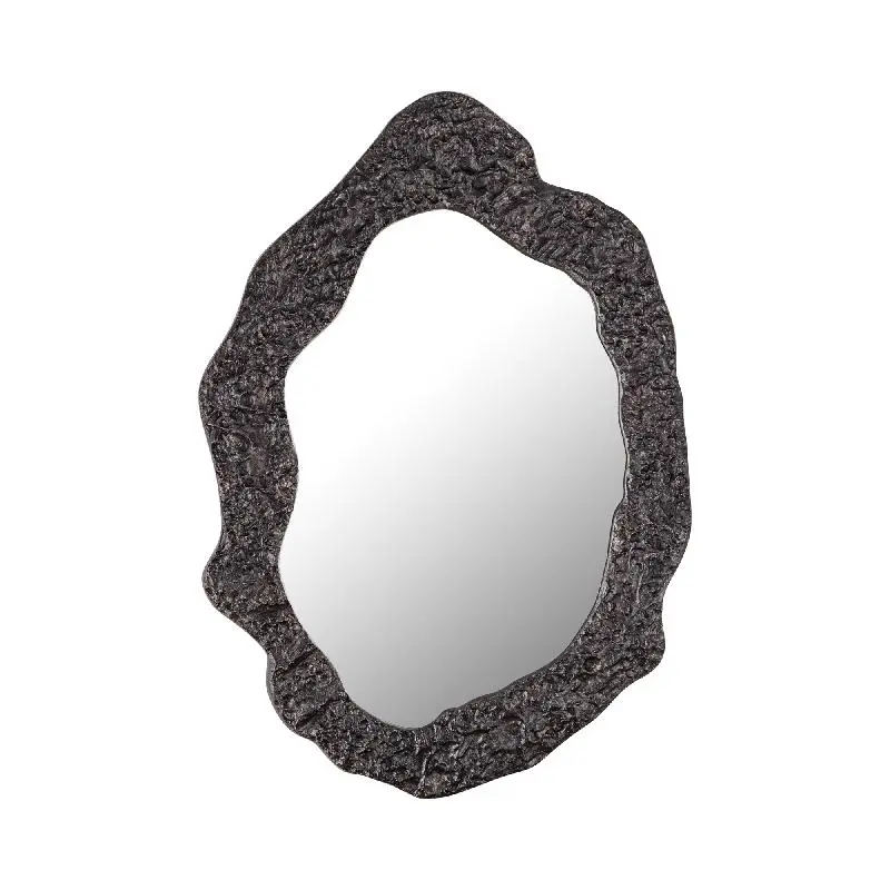 Spiegel – Organisches Design, Ovale Form, Aluminium Material, Schwarz – Morina | PTMD