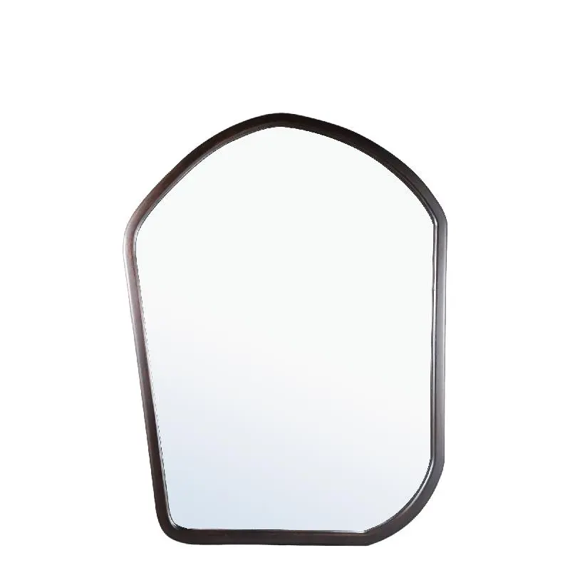 Spiegel – Organisches Design, Rechteckige Form, Massivholz Material, Braun, L – Denholm | PTMD