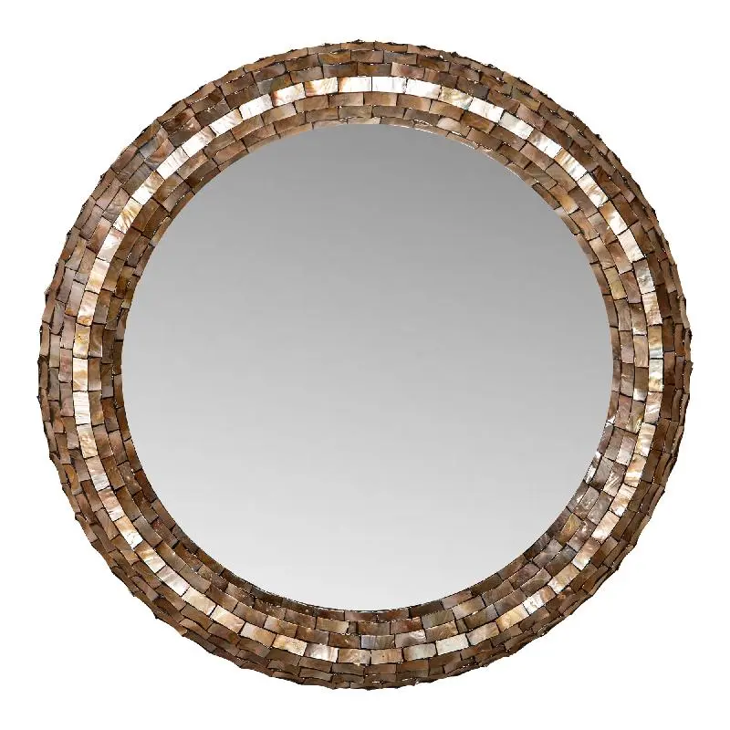 Spiegel – Schalendesign, Runde Form, Kunststoff Material, Bronze, L – Chelsae | PTMD