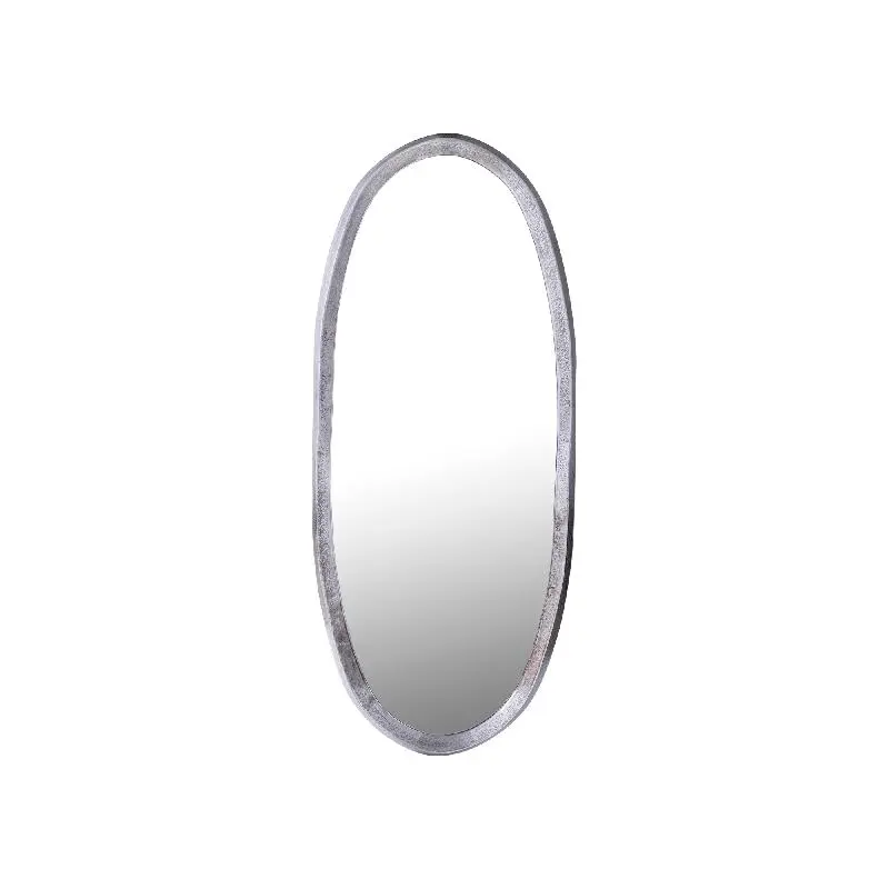 Spiegel – Unregelmäßiges Design, Ovale Form, Aluminium Material, Schwarz, S – Limera | PTMD