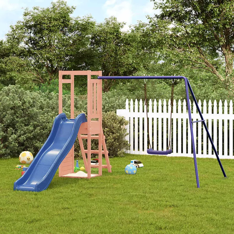 Spielturm Massivholz Douglasie mit Rutsche, Schaukel, Sandkasten 237 x 321 x 169 cm (L x B x H)