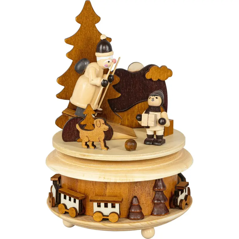 Spieluhr "Bescherung" mit Melodie "Oh Tannenbaum", 19 cm