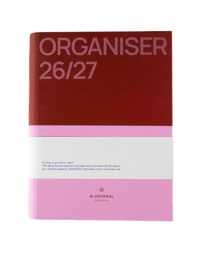 Spiral Organiser 2026/2027 I Pink/Red