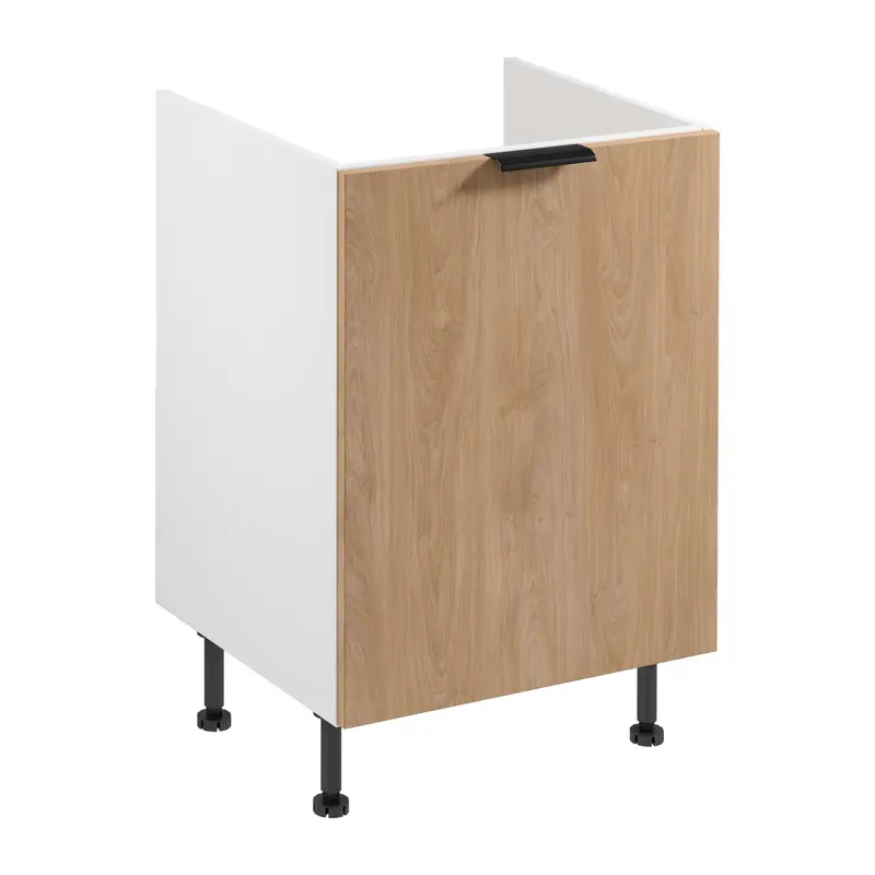 Spülenschrank – Livaro – D60Z P/L Sonoma Eiche / Weiß