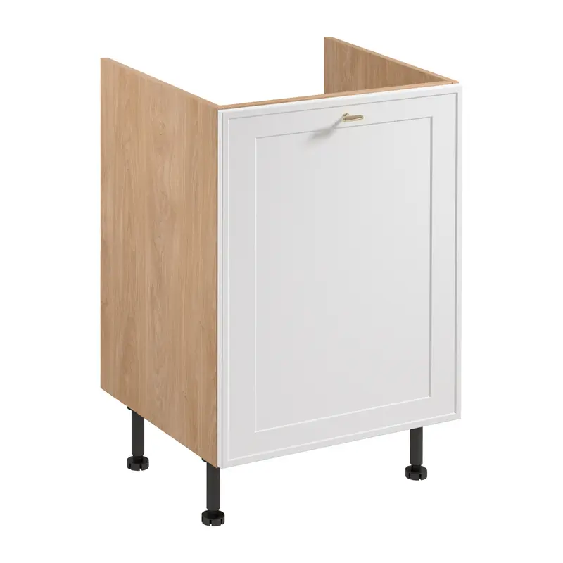 Spülenschrank – Livaro – D60Z P/L Weiß / Sonoma Eiche
