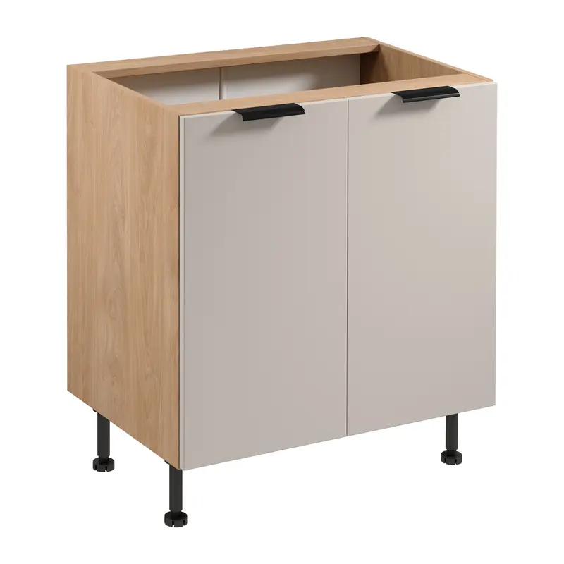 Spülenschrank – Livaro – D80Z Beige / Sonoma Eiche