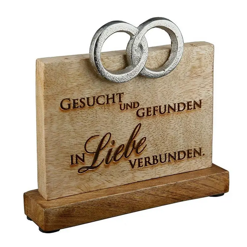 Standbotschaft Hochzeit Unendlichkeitszeichen "Gesucht und Gefunden In Liebe verbunden."
