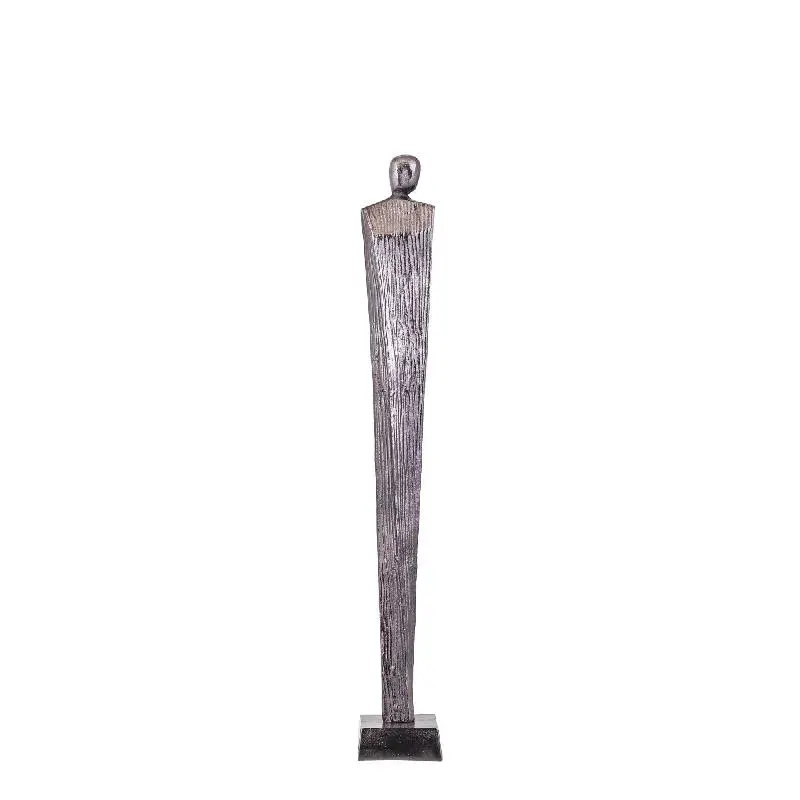 Statue – Menschen Design, Aluminium Material, Gunmetal, S – Symon | PTMD