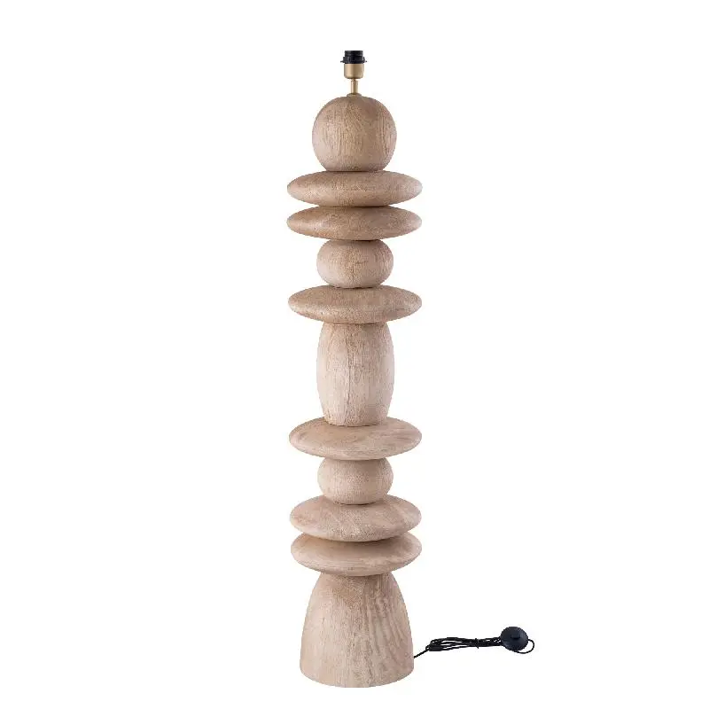Stehlampenfuß – Rundes Design, Mangoholz, Stabile Basis, Natur – Callain | PTMD