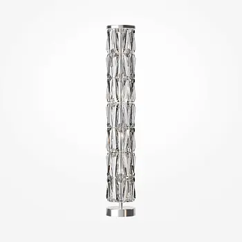 Stehleuchte – Chromfarbenes Metall, Kristall Design, 8×E14 Fassung, Ø20 cm - Puntes | Maytoni
