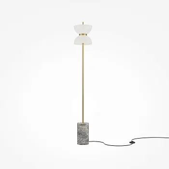 Stehleuchte – Goldfarbenes Metall, 11 W Leistung, Warmweiß, 145 cm Höhe - Kyoto | Maytoni