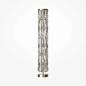 Stehleuchte – Goldfarbenes Metall, Kristall Design, 8×E14 Fassung, Ø20 cm - Puntes | Maytoni