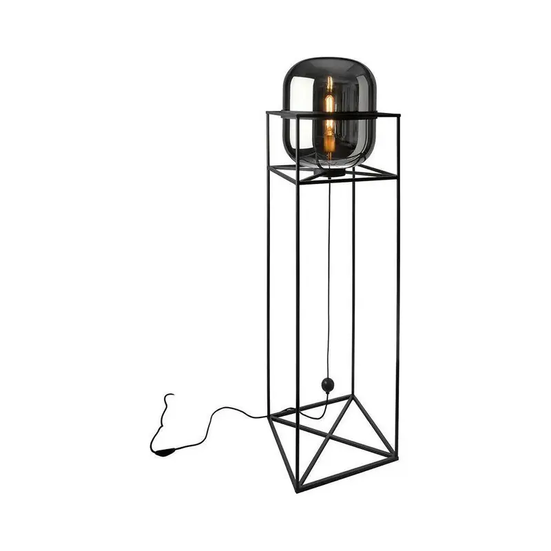 Stehleuchte kugelförmiges Glasdesign Metallkorpus skulpturale Formgebung - Baloni | Sompex