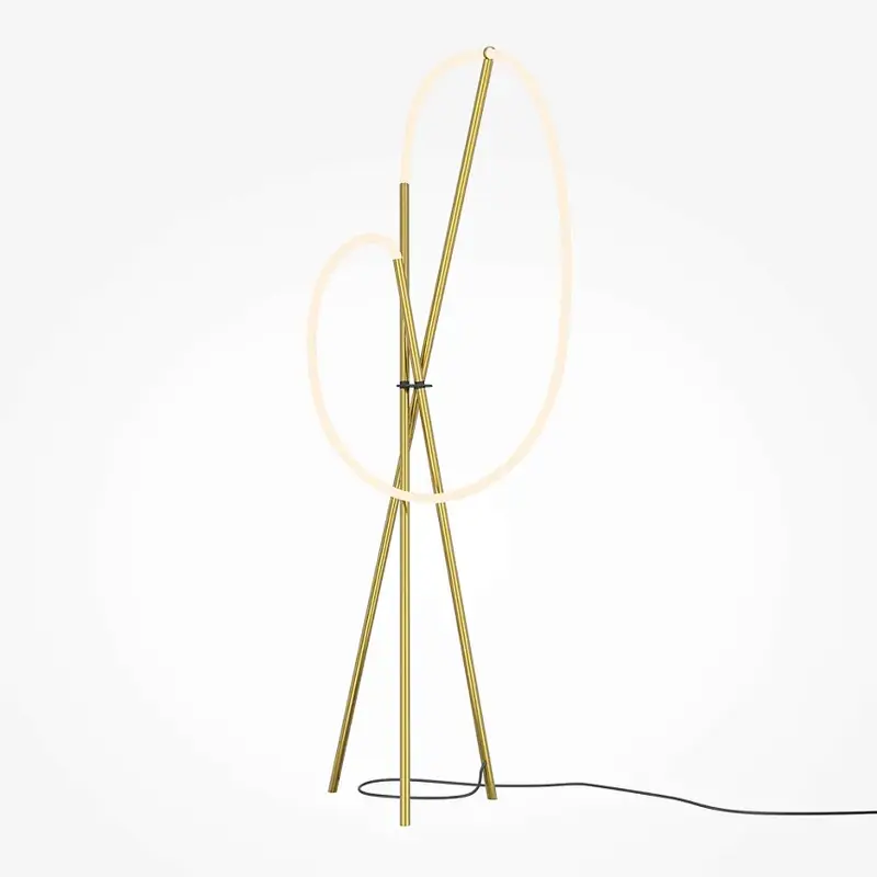 Stehleuchte – Messing Alu, warmes Licht, 162 cm hoch - Crochet | Maytoni