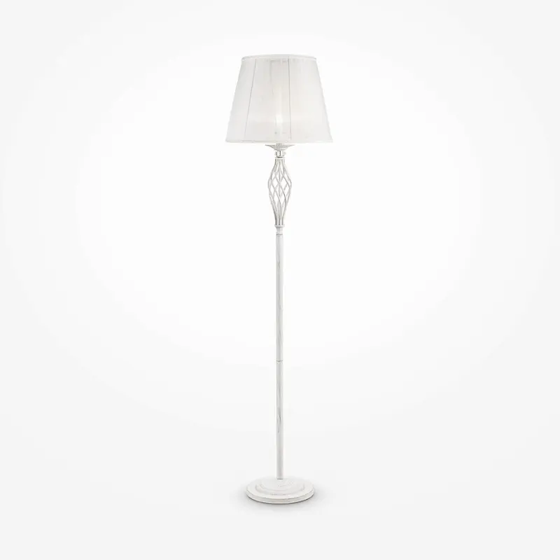 Stehleuchte – Weiß-Goldenes Metall, 1 × E14 Fassung, 40 W Leistung, 165,0 cm Höhe - Grace | Maytoni