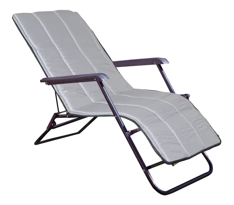 Steppauflage für Gartenliege aus Schaumstoff 165 x 50 cm dunkelgrau