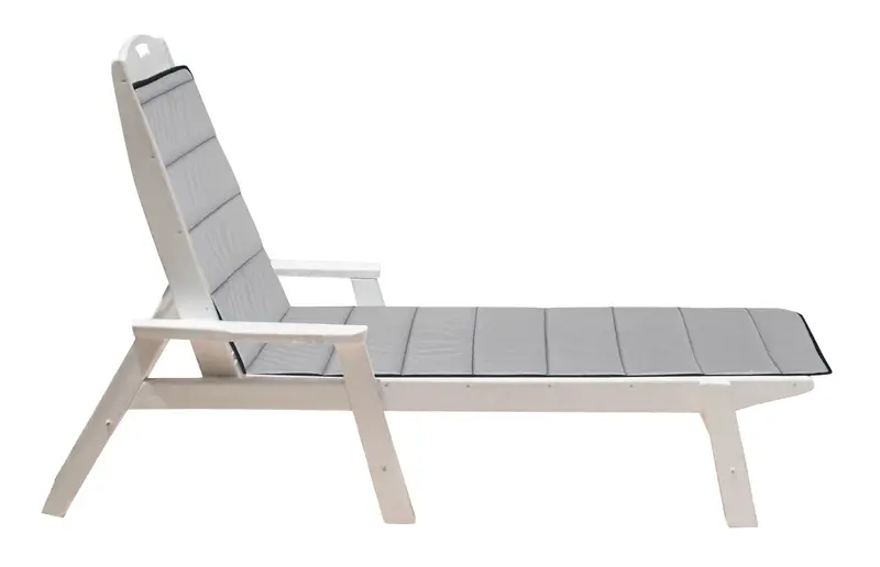 Steppauflage für Gartenliege aus Schaumstoff 190 x 60 cm dunkelgrau
