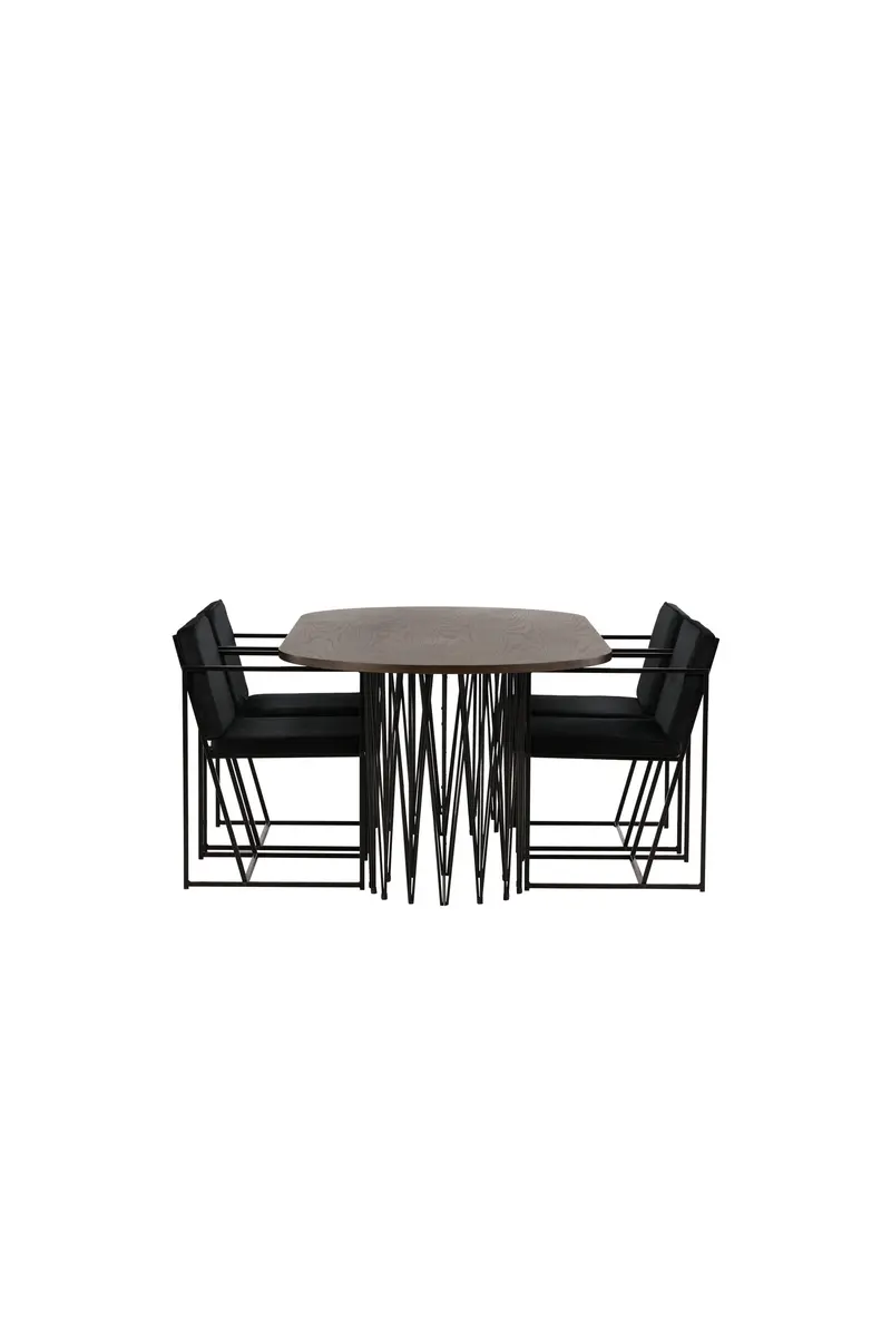 Stone Oval Dining Set Ovales Essgruppen Set