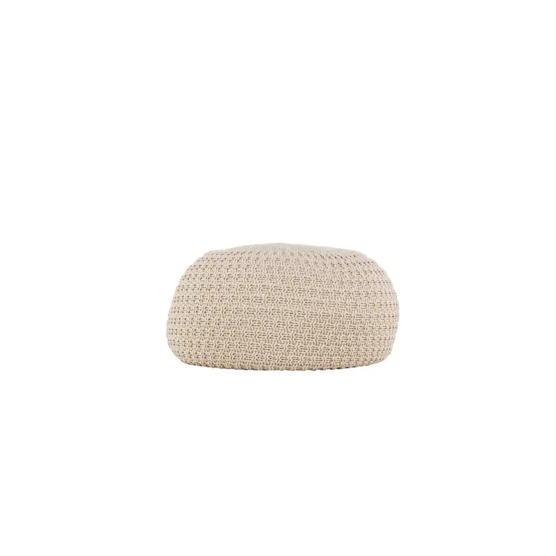 Strickpouf Sam ⌀60cm - Beige