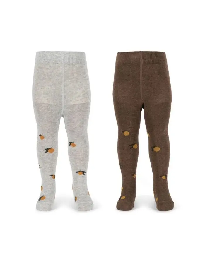 Strumpfhose Jaquard 2er-Set I Lemon