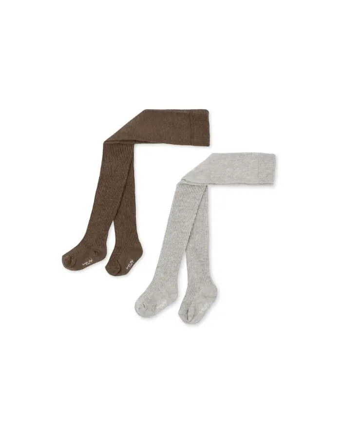 Strumpfhose Rib I Soft Grey Brown