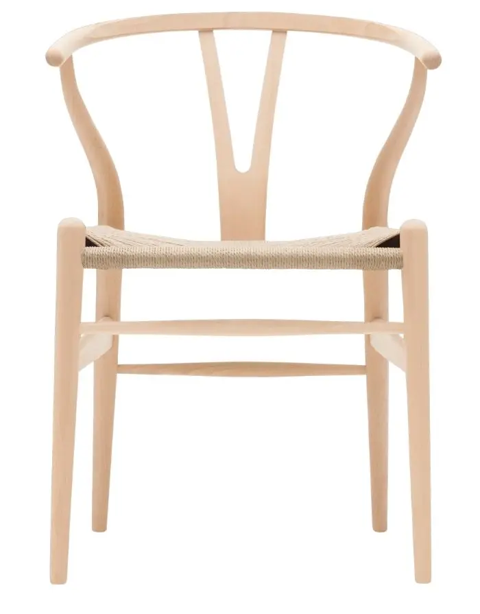 Stuhl CH24 Wishbone Chair I Buche geseift / Geflecht natur