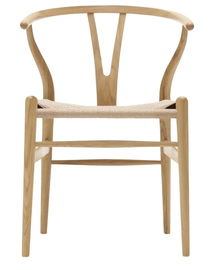 Stuhl CH24 Wishbone Chair I Eiche geseift / Geflecht natur